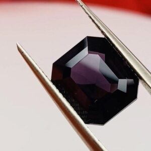 Flawless 6.90ct Dark Violet Emerald cut natural Spinel Gemstone, Loose Spinel Gemstone